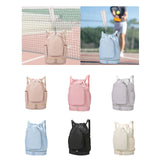 Maxbell Tennis Backpack Decor Racket Shoulder Bag for Outdoor Activities Camping Gym Khaki