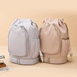 Maxbell Tennis Backpack Decor Racket Shoulder Bag for Outdoor Activities Camping Gym Khaki