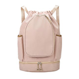 Maxbell Tennis Backpack Decor Racket Shoulder Bag for Outdoor Activities Camping Gym Khaki