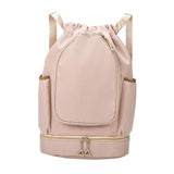 Maxbell Tennis Backpack Decor Racket Shoulder Bag for Outdoor Activities Camping Gym Khaki