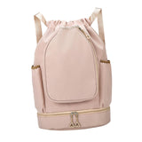 Maxbell Tennis Backpack Decor Racket Shoulder Bag for Outdoor Activities Camping Gym Khaki