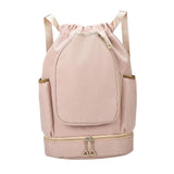 Maxbell Tennis Backpack Decor Racket Shoulder Bag for Outdoor Activities Camping Gym Khaki