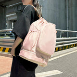 Maxbell Tennis Backpack Decor Racket Shoulder Bag for Outdoor Activities Camping Gym Khaki