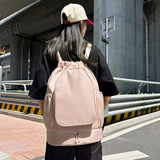 Maxbell Tennis Backpack Decor Racket Shoulder Bag for Outdoor Activities Camping Gym Khaki