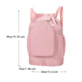 Maxbell Tennis Backpack Decor Racket Shoulder Bag for Outdoor Activities Camping Gym Pink