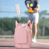 Maxbell Tennis Backpack Decor Racket Shoulder Bag for Outdoor Activities Camping Gym Pink