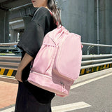 Maxbell Tennis Backpack Decor Racket Shoulder Bag for Outdoor Activities Camping Gym Pink