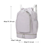Maxbell Tennis Backpack Decor Racket Shoulder Bag for Outdoor Activities Camping Gym Grey