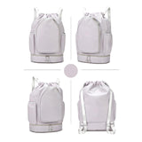 Maxbell Tennis Backpack Decor Racket Shoulder Bag for Outdoor Activities Camping Gym Grey