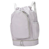 Maxbell Tennis Backpack Decor Racket Shoulder Bag for Outdoor Activities Camping Gym Grey