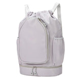 Maxbell Tennis Backpack Decor Racket Shoulder Bag for Outdoor Activities Camping Gym Grey