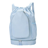 Maxbell Tennis Backpack Decor Racket Shoulder Bag for Outdoor Activities Camping Gym Blue