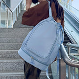 Maxbell Tennis Backpack Decor Racket Shoulder Bag for Outdoor Activities Camping Gym Blue