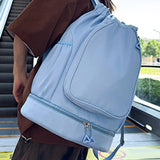 Maxbell Tennis Backpack Decor Racket Shoulder Bag for Outdoor Activities Camping Gym Blue