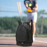 Maxbell Tennis Backpack Decor Racket Shoulder Bag for Outdoor Activities Camping Gym Black