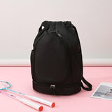 Maxbell Tennis Backpack Decor Racket Shoulder Bag for Outdoor Activities Camping Gym Black