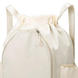 Maxbell Tennis Backpack Decor Racket Shoulder Bag for Outdoor Activities Camping Gym Beige