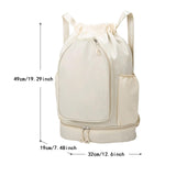 Maxbell Tennis Backpack Decor Racket Shoulder Bag for Outdoor Activities Camping Gym Beige