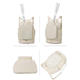 Maxbell Tennis Backpack Decor Racket Shoulder Bag for Outdoor Activities Camping Gym Beige