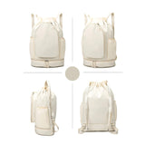 Maxbell Tennis Backpack Decor Racket Shoulder Bag for Outdoor Activities Camping Gym Beige