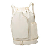 Maxbell Tennis Backpack Decor Racket Shoulder Bag for Outdoor Activities Camping Gym Beige