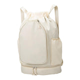 Maxbell Tennis Backpack Decor Racket Shoulder Bag for Outdoor Activities Camping Gym Beige