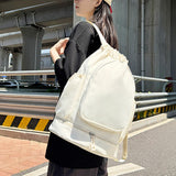 Maxbell Tennis Backpack Decor Racket Shoulder Bag for Outdoor Activities Camping Gym Beige