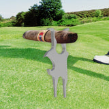 Maxbell Golf Cigar Holder Clip Accessories Bottle Opener for Player Enthusiasts Gift gray