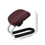 Maxbell Kneeling Stool Prayer Seiza Chair Adjustable Tea Ceremonies Meditation Bench Deep Red