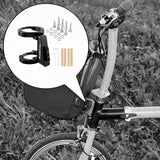 Maxbell Folding Bicycle Front Bag Carrier Mount Adapter Lightweight Modification Kit Black