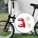 Maxbell Folding Bicycle Front Bag Carrier Mount Adapter Lightweight Modification Kit Red