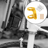 Maxbell Folding Bicycle Front Bag Carrier Mount Adapter Lightweight Modification Kit Gold
