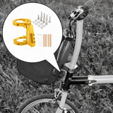 Maxbell Folding Bicycle Front Bag Carrier Mount Adapter Lightweight Modification Kit Gold