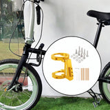 Maxbell Folding Bicycle Front Bag Carrier Mount Adapter Lightweight Modification Kit Gold