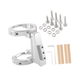 Maxbell Folding Bicycle Front Bag Carrier Mount Adapter Lightweight Modification Kit Silver