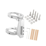 Maxbell Folding Bicycle Front Bag Carrier Mount Adapter Lightweight Modification Kit Silver