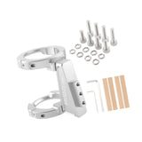 Maxbell Folding Bicycle Front Bag Carrier Mount Adapter Lightweight Modification Kit Silver