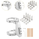 Maxbell Folding Bicycle Front Bag Carrier Mount Adapter Lightweight Modification Kit Silver