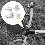 Maxbell Folding Bicycle Front Bag Carrier Mount Adapter Lightweight Modification Kit Silver