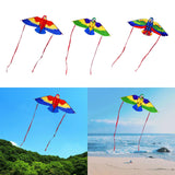 Maxbell Parrot Kite with 50M String Beach Kite for Garden Beach Family Outdoor Games Red