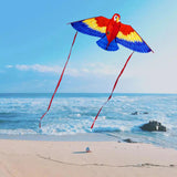 Maxbell Parrot Kite with 50M String Beach Kite for Garden Beach Family Outdoor Games Red