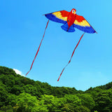 Maxbell Parrot Kite with 50M String Beach Kite for Garden Beach Family Outdoor Games Red