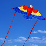 Maxbell Parrot Kite with 50M String Beach Kite for Garden Beach Family Outdoor Games Red