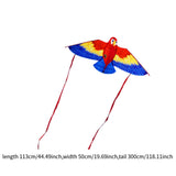 Maxbell Parrot Kite with 50M String Beach Kite for Garden Beach Family Outdoor Games Red