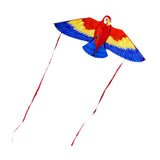 Maxbell Parrot Kite with 50M String Beach Kite for Garden Beach Family Outdoor Games Red