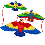Maxbell Parrot Kite with 50M String Beach Kite for Garden Beach Family Outdoor Games Red