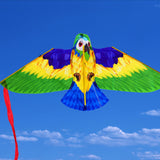 Maxbell Parrot Kite with 50M String Beach Kite for Garden Beach Family Outdoor Games Yellow