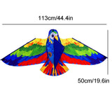 Maxbell Parrot Kite with 50M String Beach Kite for Garden Beach Family Outdoor Games Blue