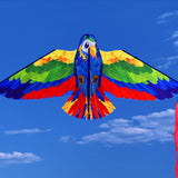 Maxbell Parrot Kite with 50M String Beach Kite for Garden Beach Family Outdoor Games Blue