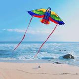 Maxbell Parrot Kite with 50M String Beach Kite for Garden Beach Family Outdoor Games Blue